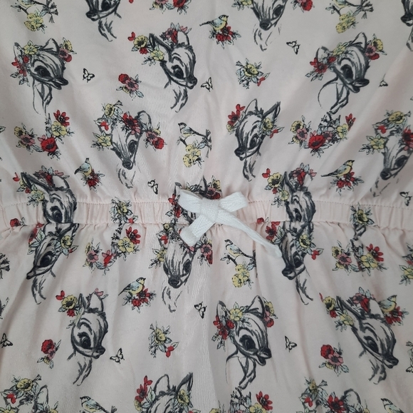 Gap Disney Bambi Cap Sleeve Peach Dress Size Medium Girls - Picture 8 of 9